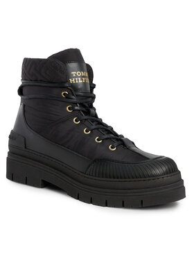 Tommy Hilfiger Tommy Hilfiger Turistická obuv Th Monogram Outdoor Boot FW0FW07502 Černá
