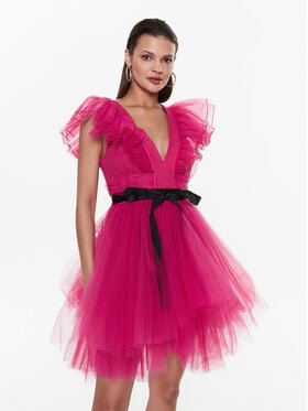Pinko Pinko Koktejlové šaty Filippine 100469 Y4BK Ružová Regular Fit