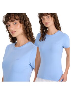 4F 4F T-Shirt 4FWMM00TTSHF2255-32S Niebieski Slim Fit