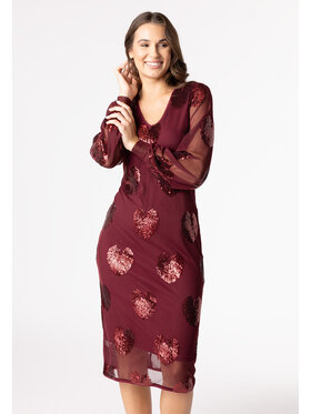 QUIOSQUE QUIOSQUE Sukienka codzienna Quiosque 4NP020642 Bordowy Regular Fit