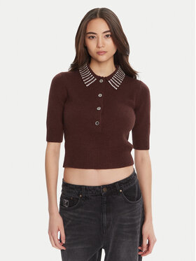 PINKO PINKO Polo marškinėliai Emilia 105745 A2S4 Ruda Regular Fit