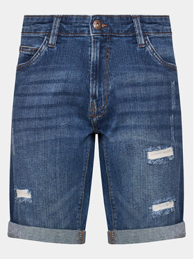 INDICODE INDICODE Pantaloni scurți de blugi Kaden Holes 70-104 Albastru Regular Fit