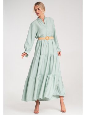 FIGL FIGL Letné šaty M1212 Zelená Flared Fit