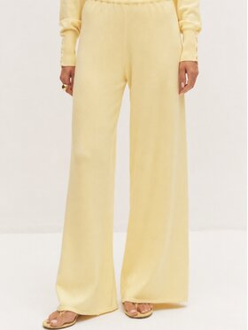 Le Collet Le Collet Spodnie materiałowe GIA Żółty jasny Wide Leg