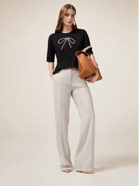 Oltre Oltre Pantaloni di tessuto P295R208442N002 Crema Baggy Fit
