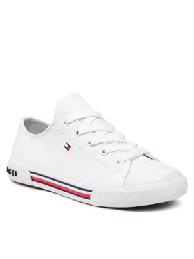 Tommy Hilfiger Tommy Hilfiger Trampki Low Cut Lace Up Sneaker T3X4-30692-0890 S Biały