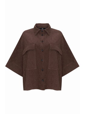 Magda Matyja Magda Matyja Koszula Mauritius Brown Top Brązowy Oversize