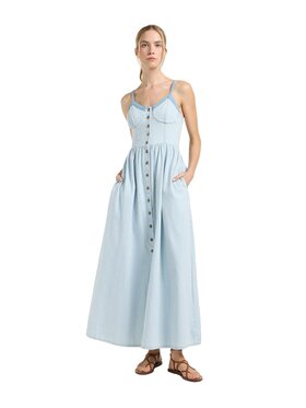 Lee Lee Sukienka jeansowa 112363490 Niebieski Regular Fit