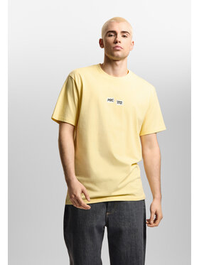 PROSTO. PROSTO. T-Shirt Crack Box Logo KL261MTEE1022 Żółty Regular Fit