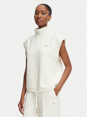 Guess Guess Μπλούζα V6YQ18 K4318 Κρεμ Regular Fit