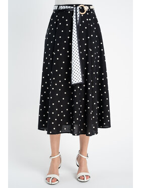 CLICK CLICK Midi sukňa 50-725 Čierna Classic Fit