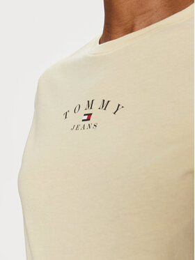 Tommy Jeans T-shirt Essential Logo DW0DW18140 Žuta Slim Fit