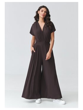 Makadamia Makadamia Kombinezon M924 Brązowy Loose Fit