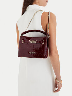 Nine West Nine West Дамска чанта EO-CITY GRACE-LDA9420 CROCO Тъмночервен