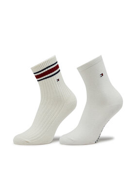 Tommy Hilfiger Tommy Hilfiger Zestaw 2 par wysokich skarpet damskich 701224914 Biały
