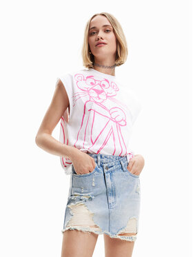Desigual Desigual T-Shirt PINK PANTHER 23SWTK49 Czarny Regular Fit