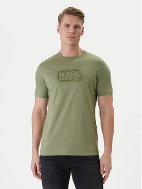 KARL LAGERFELD KARL LAGERFELD T-krekls 755060 562242 Zaļš Regular Fit
