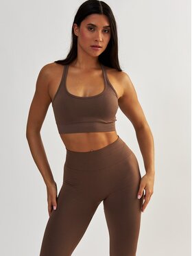BeShaped BeShaped Biustonosz sportowy Gym Queen Brązowy