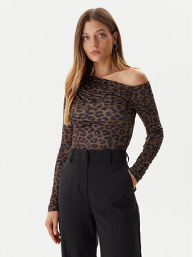Guess Guess Bluse W5BP08 K1492 Braun Slim Fit