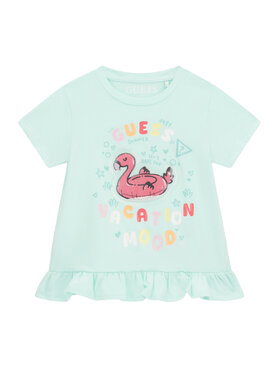 Guess Guess Тишърт K6GI16 K6YW4 Светлозелен Regular Fit