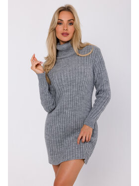 Made of Emotion Made of Emotion Sukienka dzianinowa M770 Szary Modern Fit
