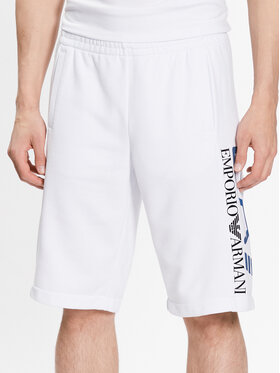 EA7 Emporio Armani EA7 Emporio Armani Sportske kratke hlače 3RPS57 PJLSZ 1100 Bijela Regular Fit