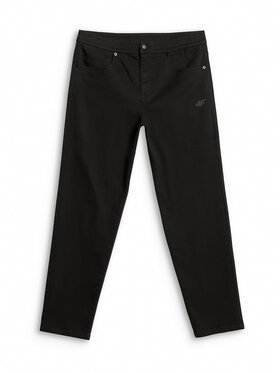 4F 4F Spodnie materiałowe ESSENTIAL Czarny Regular Fit