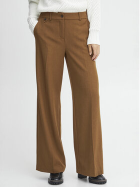 Fransa Fransa Pantaloni din material 20611709 Maro Regular Fit