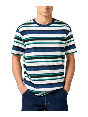 Wrangler Wrangler T-Shirt SS STRIPE TEE Kolorowy Regular Fit
