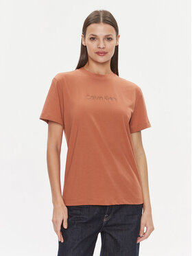 Calvin Klein Calvin Klein T-Shirt Hero Logo K20K205448 Braun Regular Fit