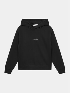 Calvin Klein Jeans Calvin Klein Jeans Majica dugih rukava Pixel Logo IB0IB01958 Crna Relaxed Fit
