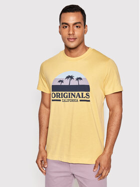 Jack&Jones Jack&Jones T-Shirt Malibu 12210121 Żółty Regular Fit