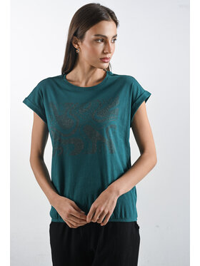 Femestage Femestage T-Shirt Femestage AB BASE TSH1532-010 Zielony Regular Fit