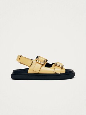 ALOHAS ALOHAS Sandały Harper Onix Vanilla Leather Sandals Żółty