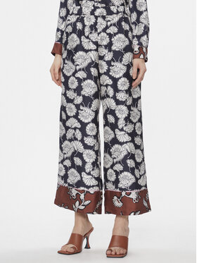 Weekend Max Mara Weekend Max Mara Kalhoty z materiálu Divo 2415131111 Tmavomodrá Relaxed Fit
