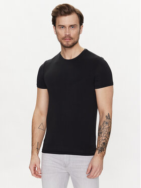 Guess Guess T-Shirt U3RM00 KBF90 Czarny Regular Fit