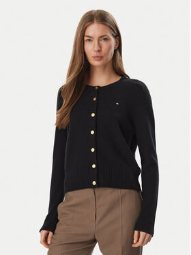 Tommy Hilfiger Tommy Hilfiger Kardigan WW0WW51439 Černá Slim Fit
