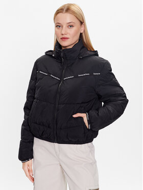 Tommy Jeans Tommy Jeans Pehelykabát DW0DW16100 Fekete Regular Fit