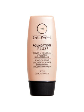 GOSH GOSH Foundation Plus+ kryjąco-korygujący podkład do twarzy 002 Ivory 30ml Podkład czarny