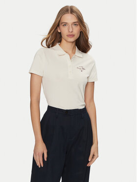 Tommy Hilfiger Tommy Hilfiger Поло WW0WW43930 Бежевий Slim Fit