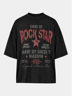 MADE BY SOCIETY MADE BY SOCIETY T-Shirt Underground - T17455 Czarny Basic Fit