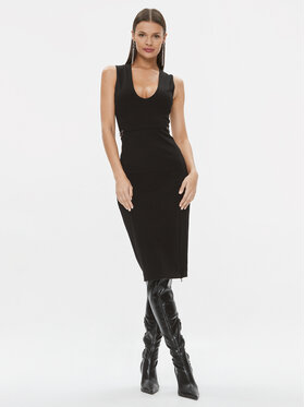 Patrizia Pepe Patrizia Pepe Koktejlové šaty 2A2664/A1DX-K103 Čierna Slim Fit