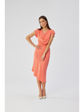 Stylove Stylove Večerní šaty S362 Oranžová Comfortable Fit
