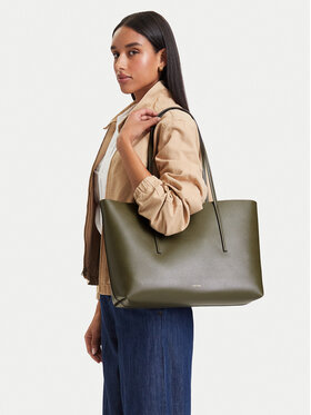 Calvin Klein Calvin Klein Soma Foil Logo Tote W/Pouch LV04F3274G Tumši zaļa