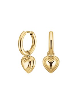 Rosefield Rosefield Kolczyki Heart Collection Złoty