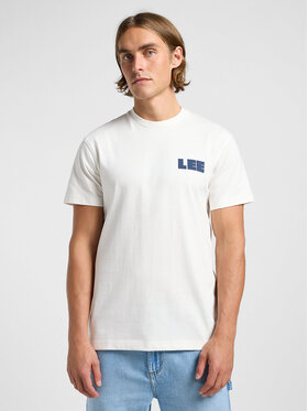 Lee Lee T-Shirt GRAPHIC TEE Beżowy Regular Fit