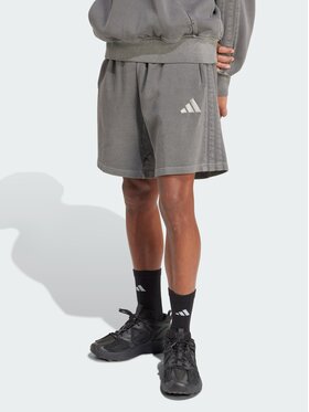 adidas adidas Szorty materiałowe French Terry Czarny Loose Fit