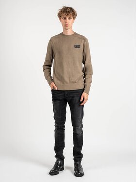 Les Hommes Les Hommes Πουλόβερ LKK122-607U | Motorcycle Jumper Μπεζ Regular Fit