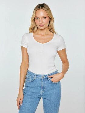 BIG STAR BIG STAR T-Shirt MINSA_100_150 Biały Regular Fit