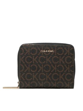 Calvin Klein Calvin Klein Kleine Damen Geldbörse Ck Must Z/A Wllt W/Flap Md Mono K60K608910 Braun